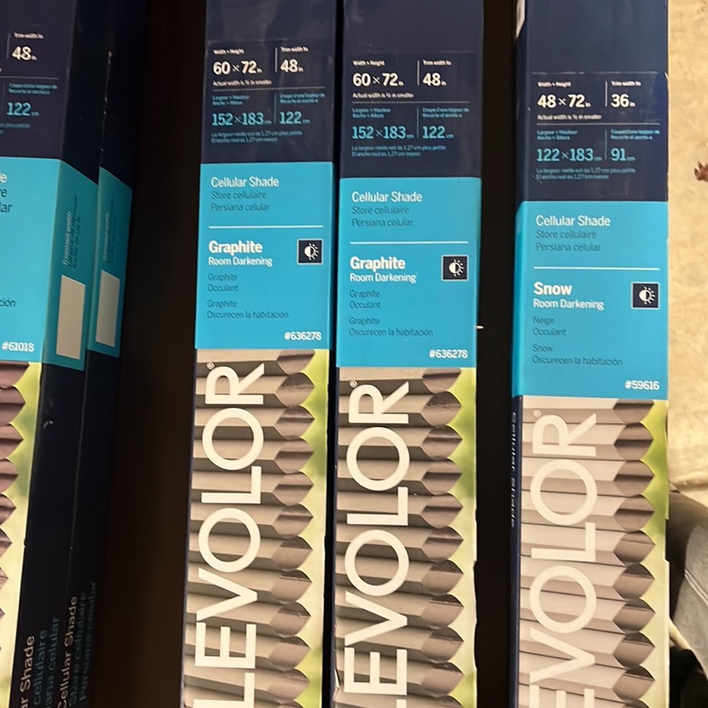 Brand New Graphite Levelor Cellar Shades